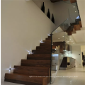 China indoor solid rubber wood curved staircases